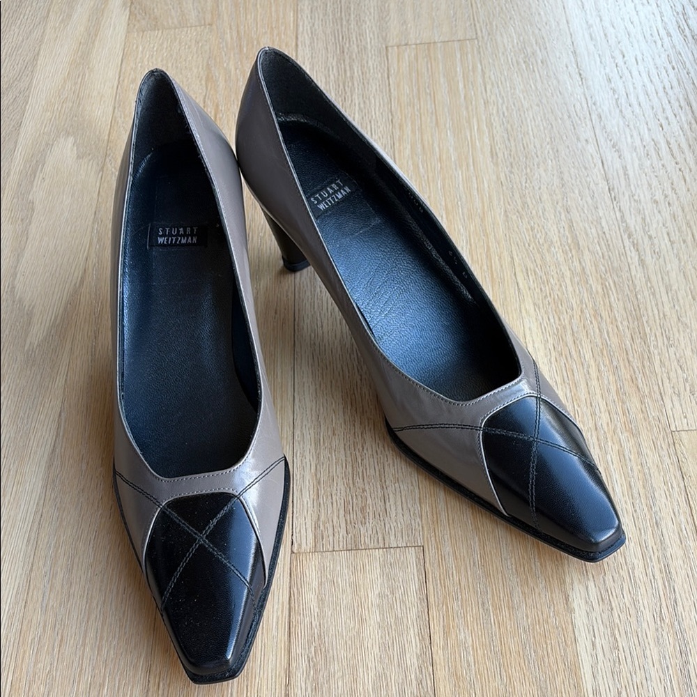 Stuart Weitzman Black and Brown Heels